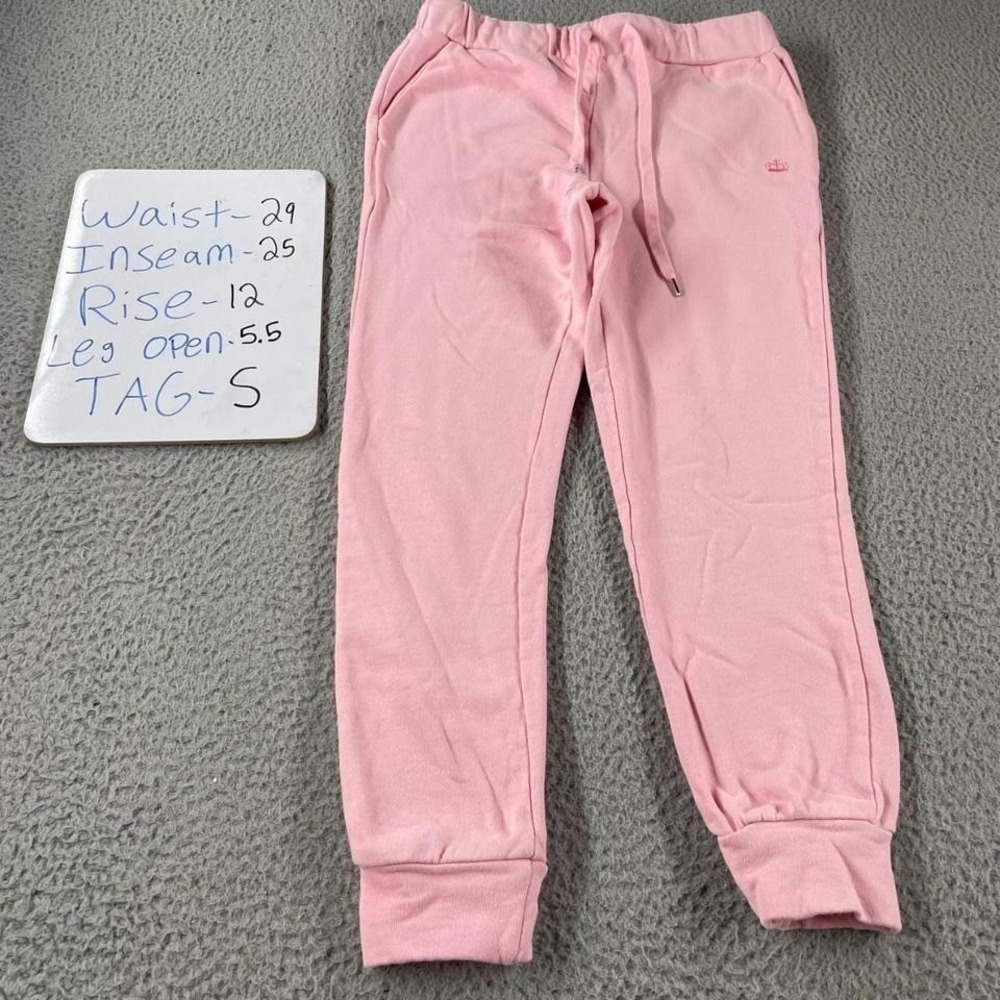 Juicy Couture Women's Joggers Size Small Cotton Blend Pink‎ Sweatpants Casual